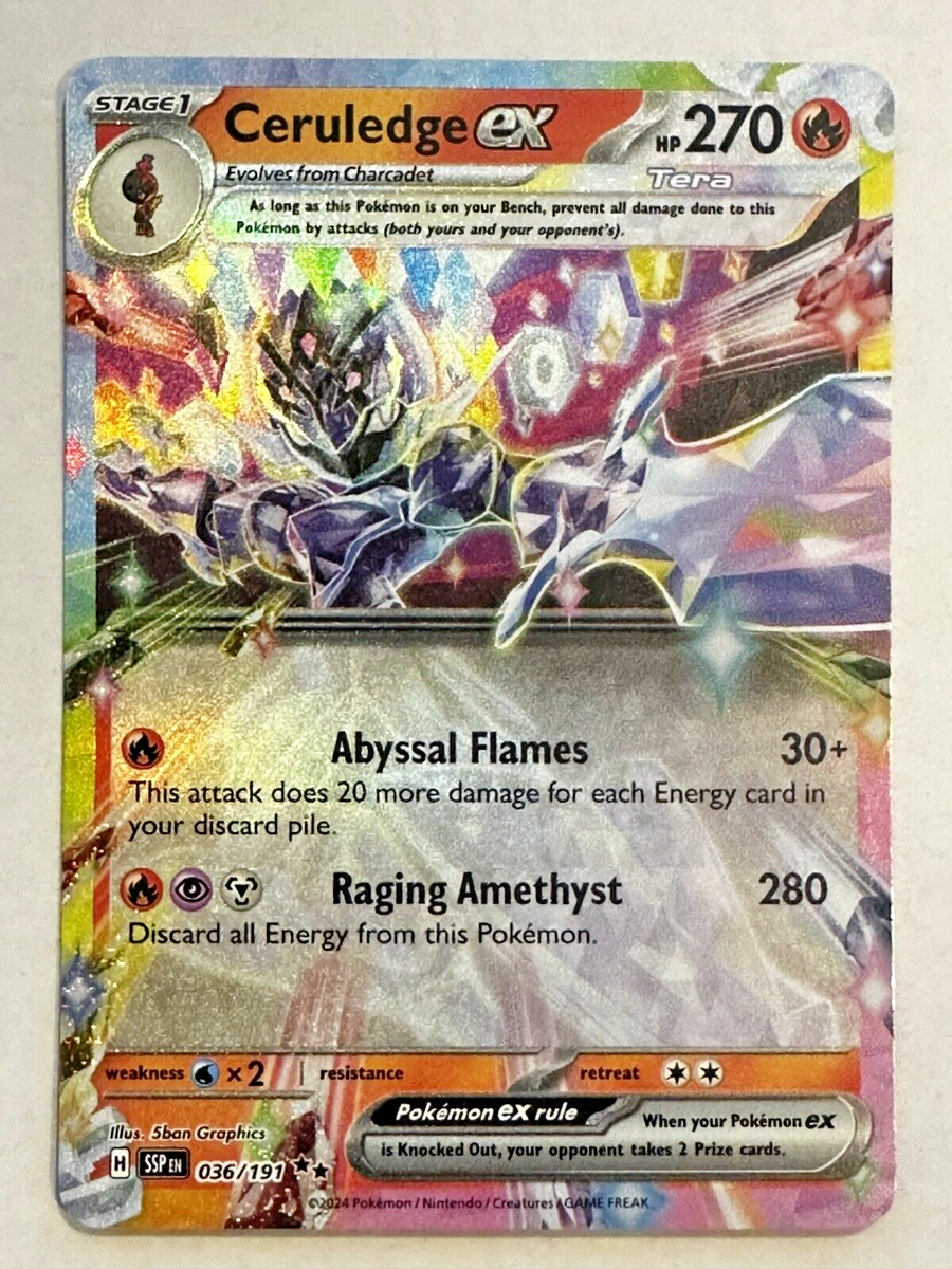 Ceruledge ex Pokemon TCG Surging Sparks 36/191 Double Rare NM or better