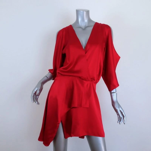 michelle mason wrap mini dress