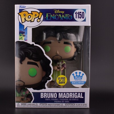 Bruno Madrigal #1150 Funko Pop Vinyl #1150 Glow In The Dark Encanto +Protector