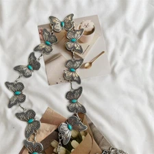 Women Butterfly Waist Chain Bohemian Waistband Vintage Metal Belt Accessory Chic
