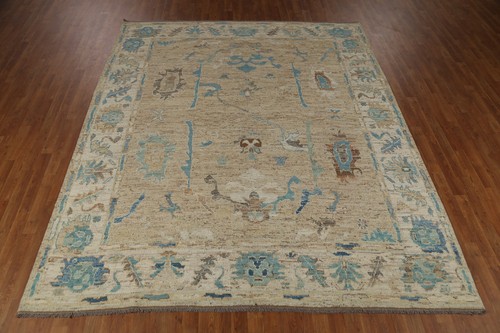 Vegetable Dye Turkish Authentic Oushak Rug Hand-Knotted 8x10 ft Gold Color - Picture 15 of 21