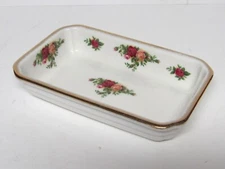 ROYAL ALBERT ENGLAND  'OLD COUNTRY ROSES'  RECTANGULAR DISH UTILITY TRAY 6.5"