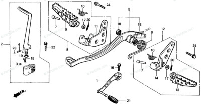 HONDA ATC 200X ATC200X 1986 1987 REAR BRAKE PEDAL SEALS - UNAVAILABLE