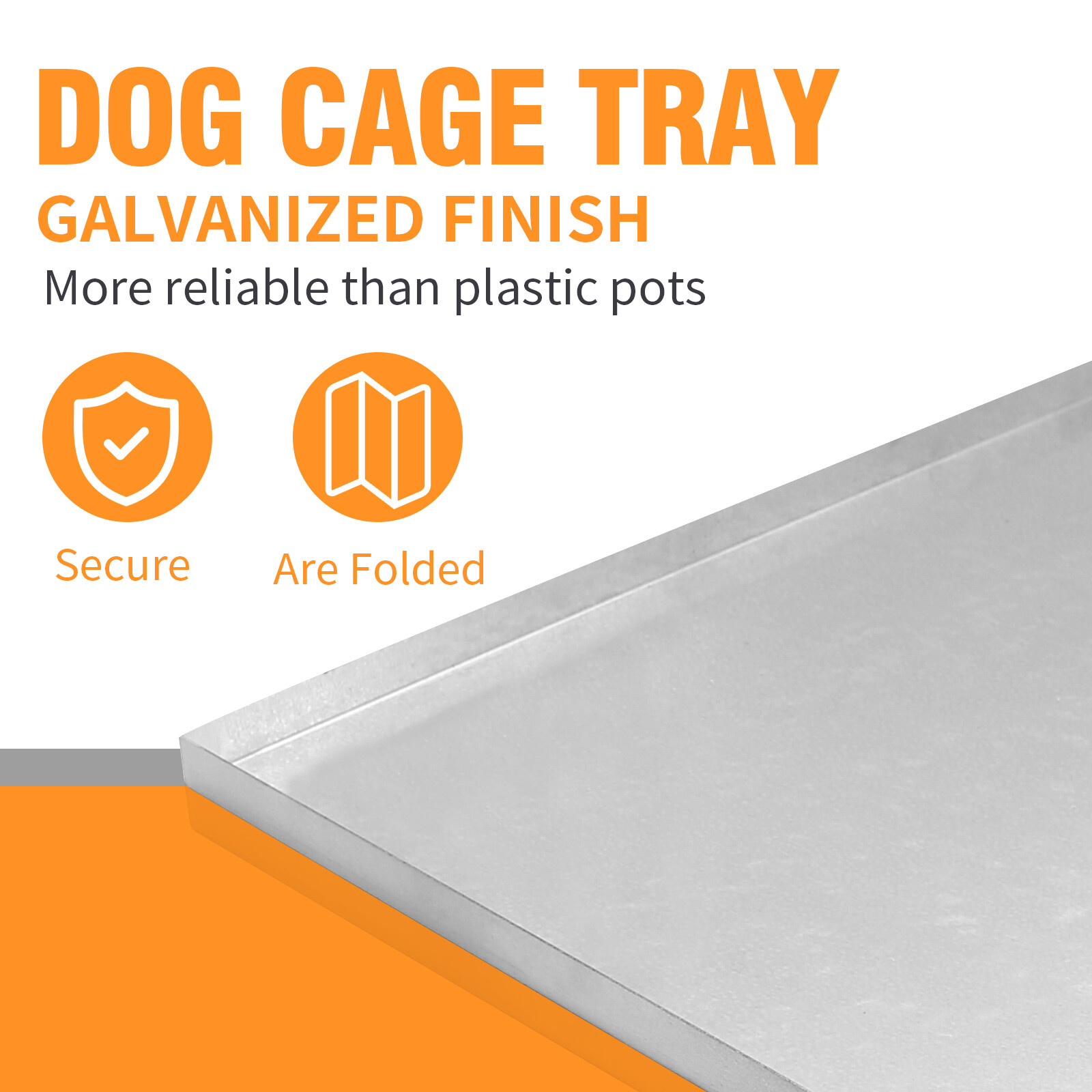 35"x22"x1" Metal Replacement Tray Dog Pan for Dog Crate Dog Cage