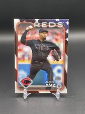2024 Topps Series 1 Alexis Diaz # 63/76 Independence Day Card #297 Reds A16