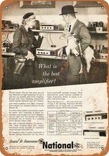 METAL SIGN - 1955 National Amplifiers -- Vintage Look