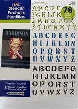 Plaid Folk Art Stencil Value Pack, 78 Designs 3-Fonts-All Caps 