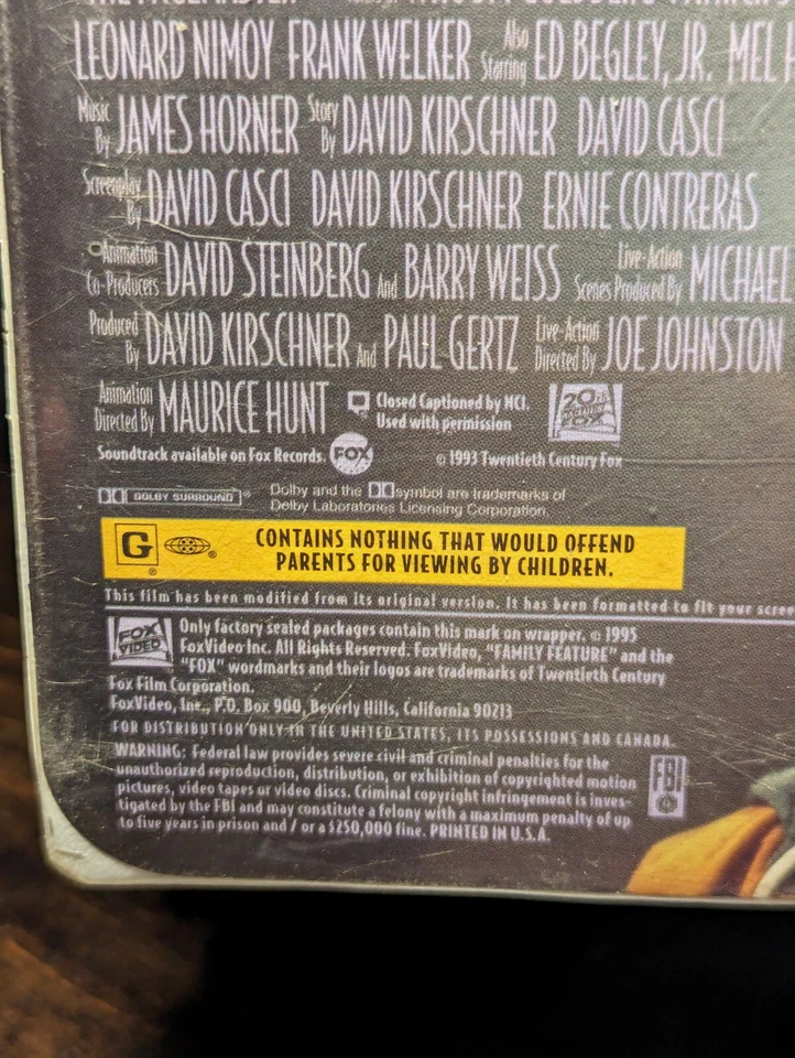 The Pagemaster (1994) Clamshell VHS Tape (G) Macaulay Culkin Working Condition!  - Image 3 of 4