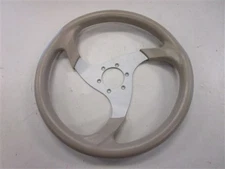 STEERING WHEEL 14" TAN VINYL / ALUMINUM WITHOUT HUB MARINE BOAT