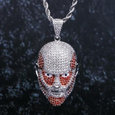 Argentium Silver Multi Color CZ Japanese Anime Titan Awesome Fabulous Pendant