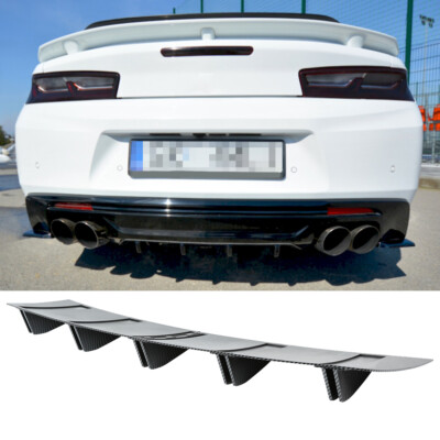 CROSSDESIGN Rear Bumper Diffuser Lip Splitter Shark Fins Glossy Fit For 2002 Chevy Camaro All Models CROSSDESIGN Rear Bumper Diffuser Lip Splitter Shark Fins Glossy Fit For 2002 Chevy Camaro All Models