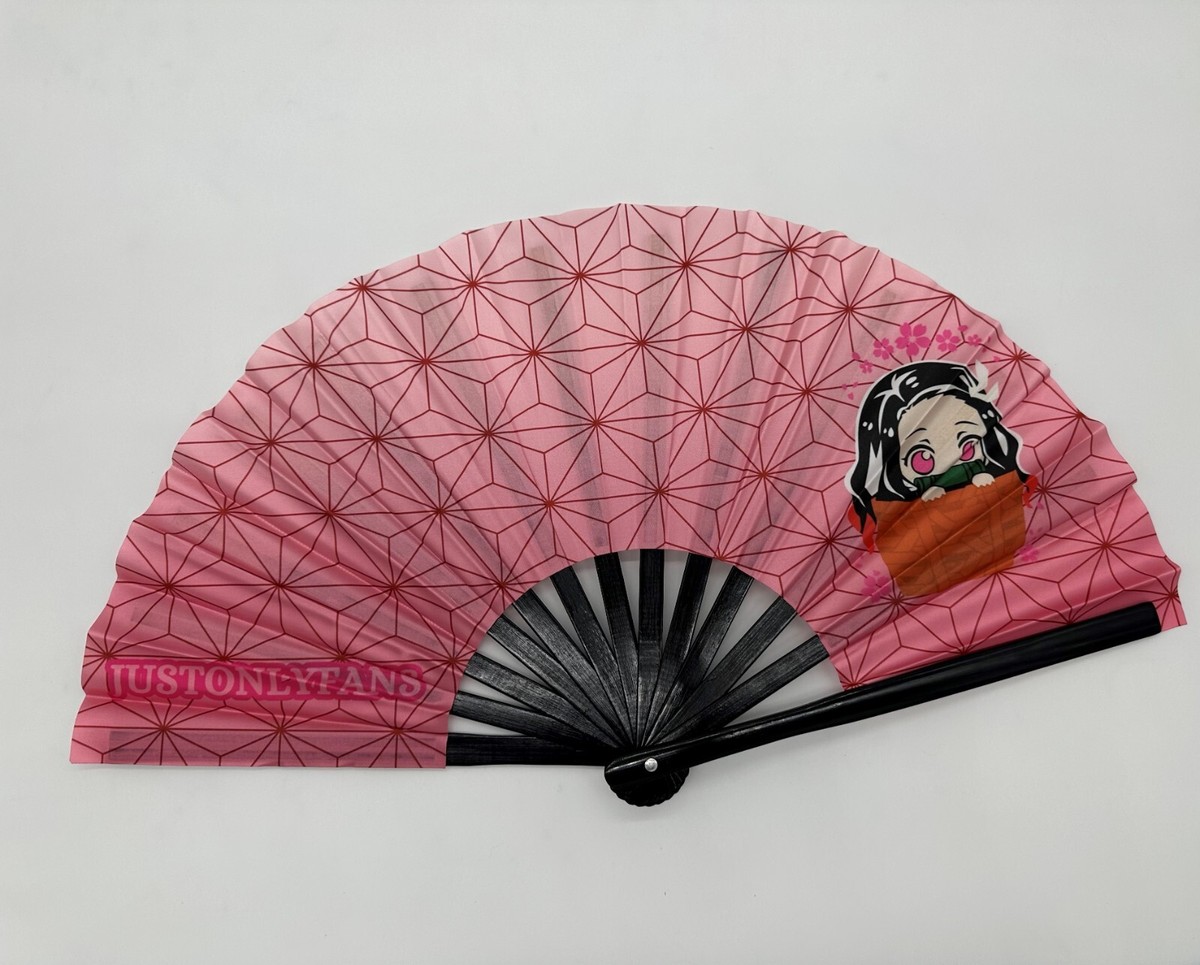 Rave Hand Fans | Demon Slayer Hand Fans | Anime Hand Fans | Nezuko