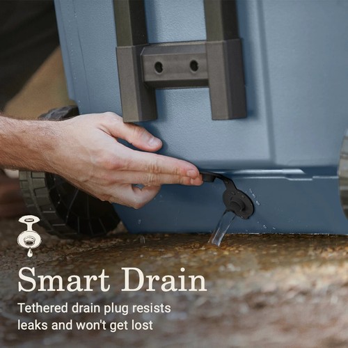 Coleman 316 Series 60QT Hard Chest Wheeled Cooler, Lakeside Blue - Picture 7 of 12