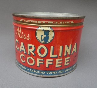 Vintage Miss Carolina Coffee Can Charleston South Carolina SC