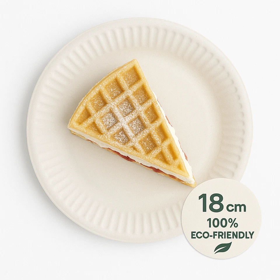 Premium Weiße Pappteller 18 cm 23 cm 26 cm | Einweg Teller Set Party NEU & OVP - Bild 3 von 4