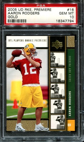 Aaron Rodgers [Gold] #16 2005 Upper Deck Rookie Premiere card