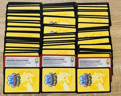 96x Pokémon-Code-Karten Bundle - TCG Booster Codes Deutsch