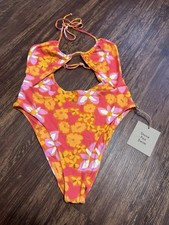 Stone Fox Swim Riva One Piece Floral Swimsuit Large NWT
