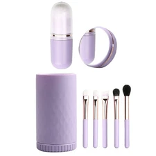 1 Set Professional Cosmetic Brushes Artificial Fiber Makeup Brushes with Mirror