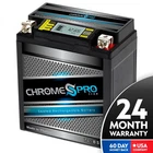 Chrome Pro YTX7L-BS High Performance  iGel Motorcycle Battery with LCD Screen