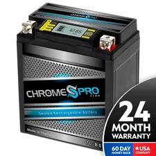 Chrome Pro YTX7L-BS High Performance  iGel Motorcycle Battery with LCD Screen