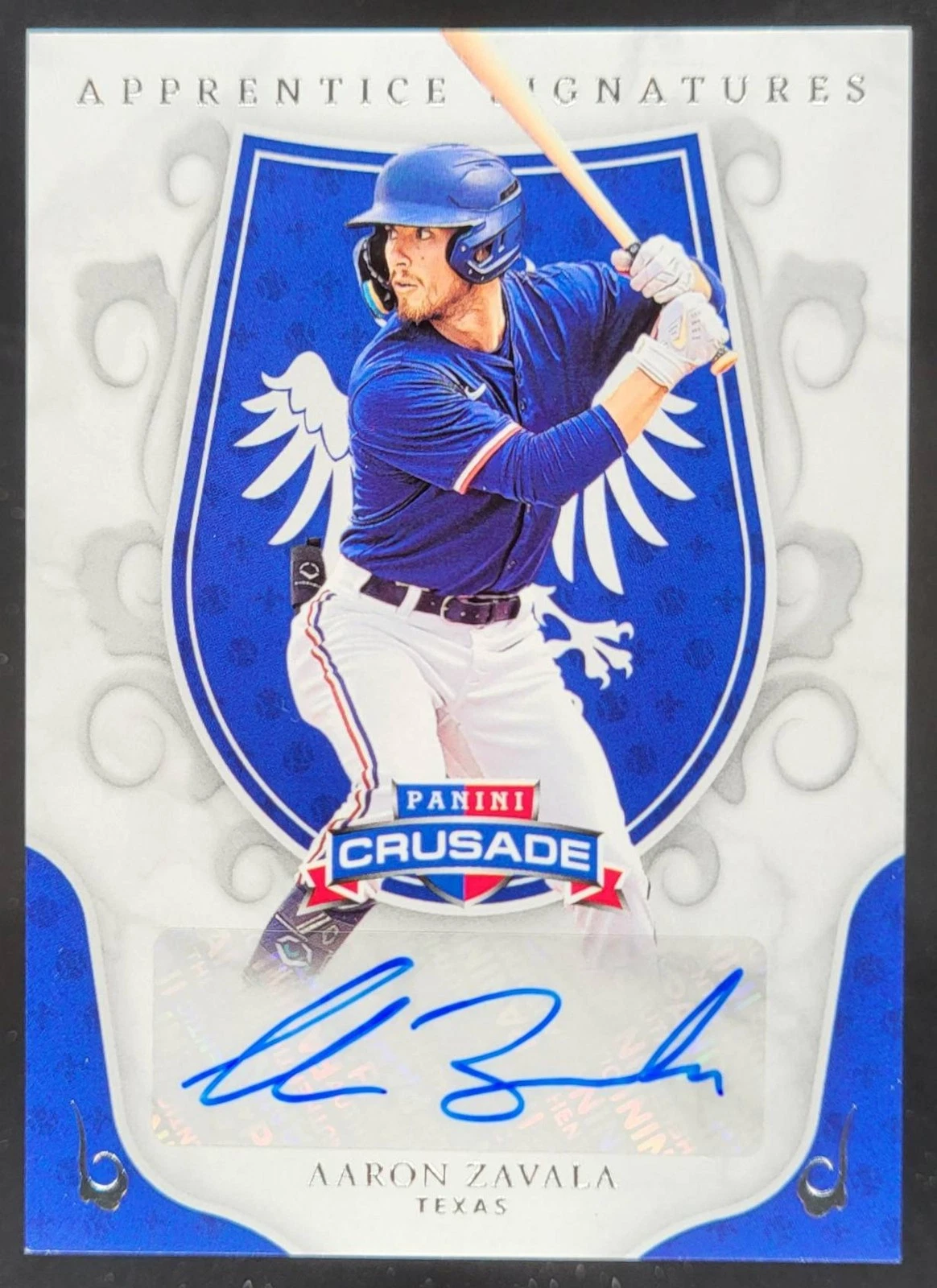 2024 Panini Crusade Aaron Zavala Apprentice Signatures Auto Rangers MA3