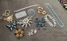 Lot Estate Vintage Costume Jewelry Trifari Weiss Pins Necklace ++ AS IS