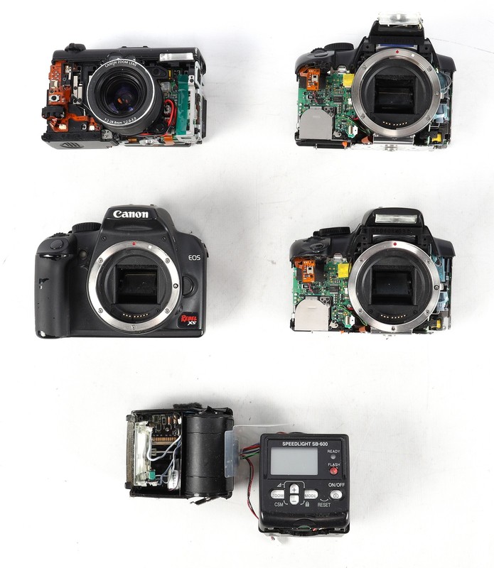 Lot of Canon Rebel DSLR and PowerShot Digital Cameras (Disassembled)