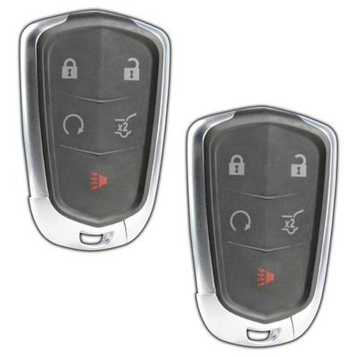2 Remote Keyless Entry Fob Replacement Uncut Blade For Cadillac 5b SUV (HYQ2EB)