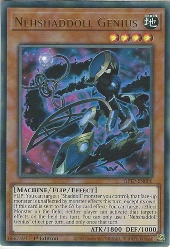 GFTP-EN006 Nehshaddoll Genius : Ultra Rare 1st Edition Mint Yugioh Card