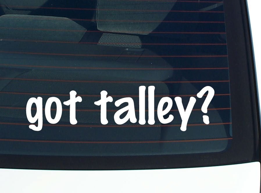 got talley? CAR DECAL BUMPER STICKER VINYL FUNNY LAST NAME WINDOW PRIDE