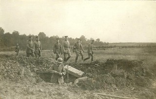 Port. Photo: RARE! German General & Staff by Soldier Unboxing Crate of Grenades!