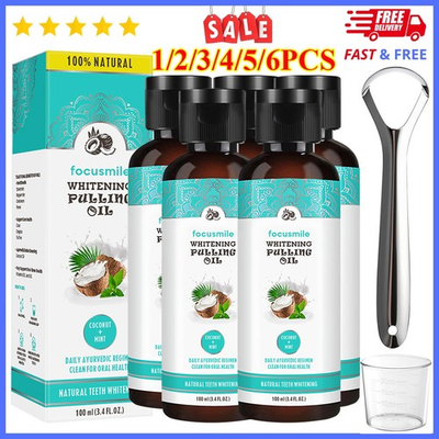 #ad MouthwashNatural Pulling Teeth Whitening Fresh Breath Coconut Mouthwash Oil Oil $22.89