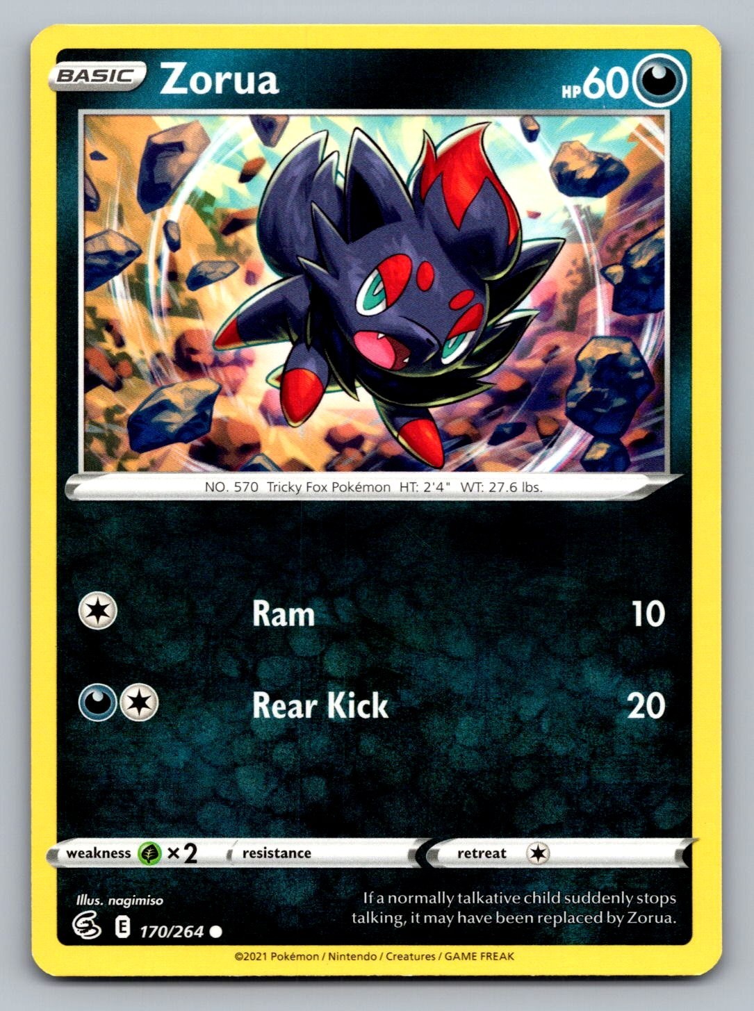 Pokemon TCG Fusion Strike Zorua #170