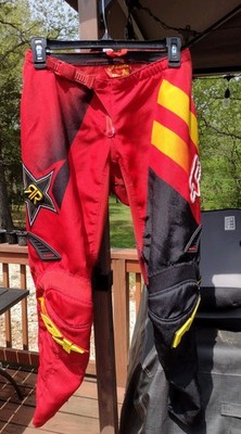 Fox Racing Pants 180 Motocross Red Black Yellow MX Dirt Bike Off Road size 28