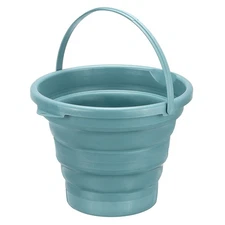 10L/2.6Gallon Collapsible Bucket Foldable Bucket Plastic Round Tub Light Blue