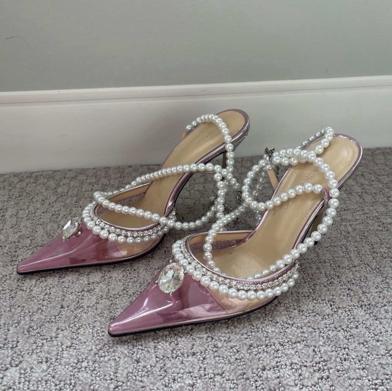 MACH &MACH Diamond of Elizabeth Imitation Pearl Pointed Toe Pumps image 2