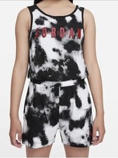 Nike Jordan Romper Girl's Tank Tops Black Tie-Dye Clouds Size Medium (10-12 Yrs)