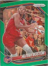 2025 Panini Prizm WNBA Aliyah Boston #75 Green Prizm SP Indiana Fever