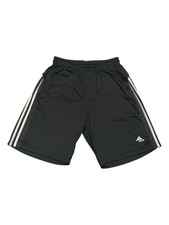 Adidas Climalite 3-Stripe Training Shorts Black with Zipper Pockets Mens Size M