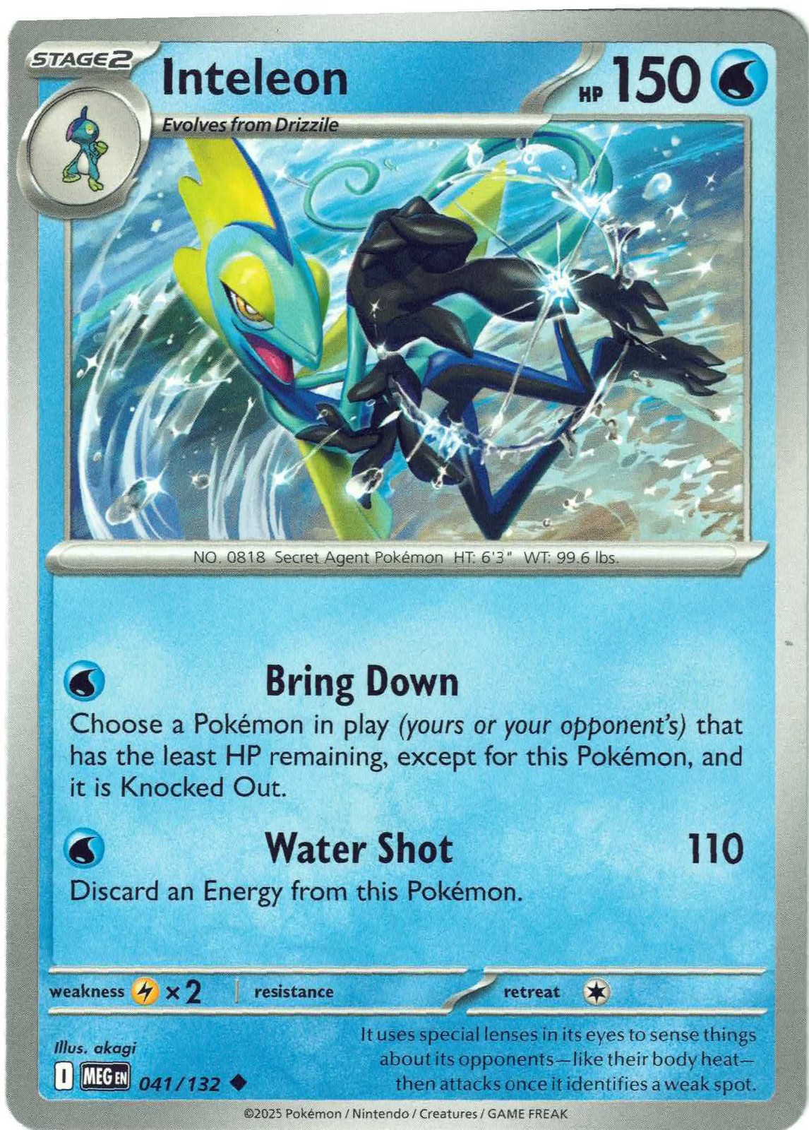 Mega Evolution #041/132 Inteleon NORMAL