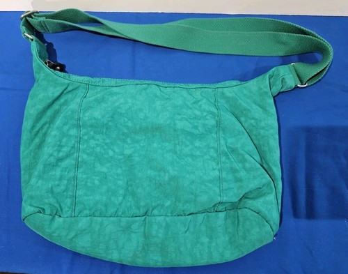 Kipling Crossbody Bag Purse Awesome Green Nylon Strap/many Pockets - Picture 3 of 16