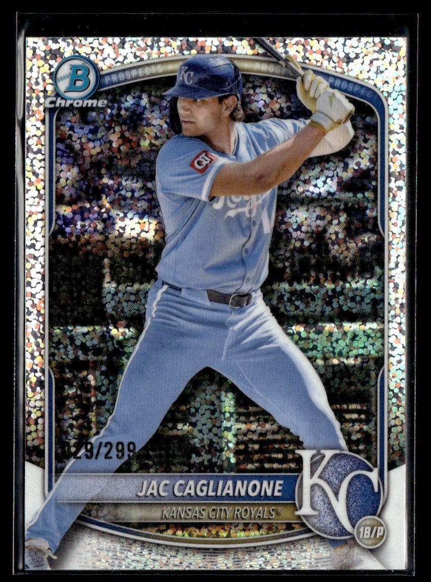 2025 Bowman Chrome Prospects Speckle Jac Caglianone /299 #BCP-154