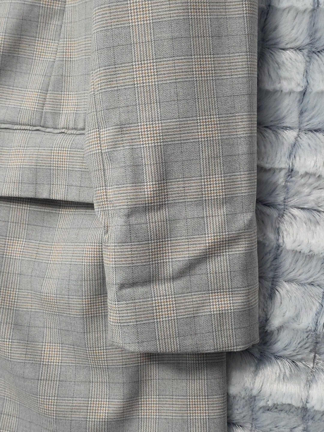 Nine West Gray Check Single Button Blazer Women's… - image 3