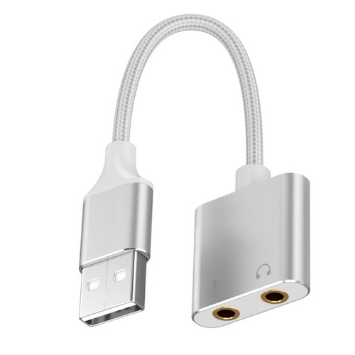 Carte Son Externe USB 2 en 1 Casque et Microphone Adaptateur Son Cordon Fil - Photo 9/10