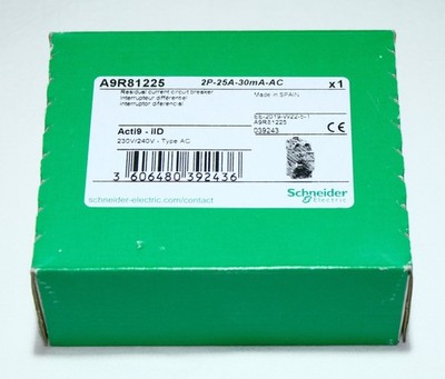 Schneider Electric - Residual current circuit breaker - iID 25A 30mA - A9R81225