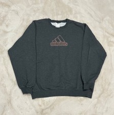 Vintages Embroidered Grey Adidas Pullover Crewneck Size Xl