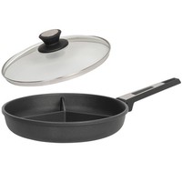 Skk Pfanne Ø 28Cm Guss 3-Geteilt Induktion Bratpfanne Antihaft & Deckel Aus Glas