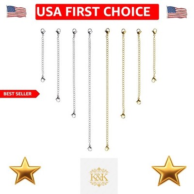 Versatile 16 Pc Chain Extender Set - Gold & Silver for Necklaces & Bracelets