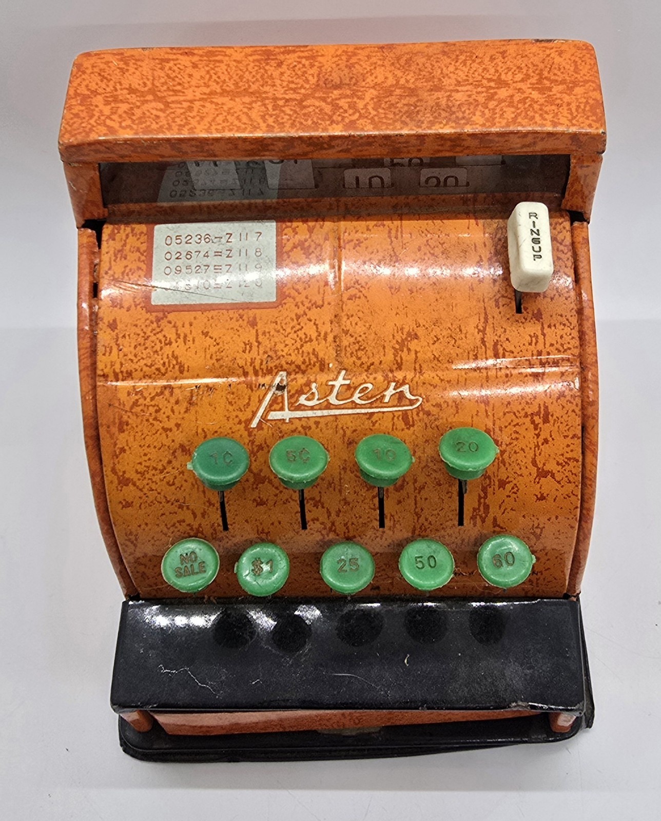 как выглядит Rare Vintage Aster Play Store Metal Cash Register Tin Toy фото